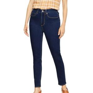 LOFT Curvy High Rise Skinny Jeans (Rinse Wash, Size 30/10)